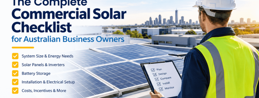 commercial solar checklist Australia